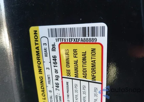 2014 Ford F-150 Xlt z USA, uszkodzony, nr VIN 1FTFX1EFXEFA88889